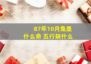 87年10月兔是什么命 五行缺什么